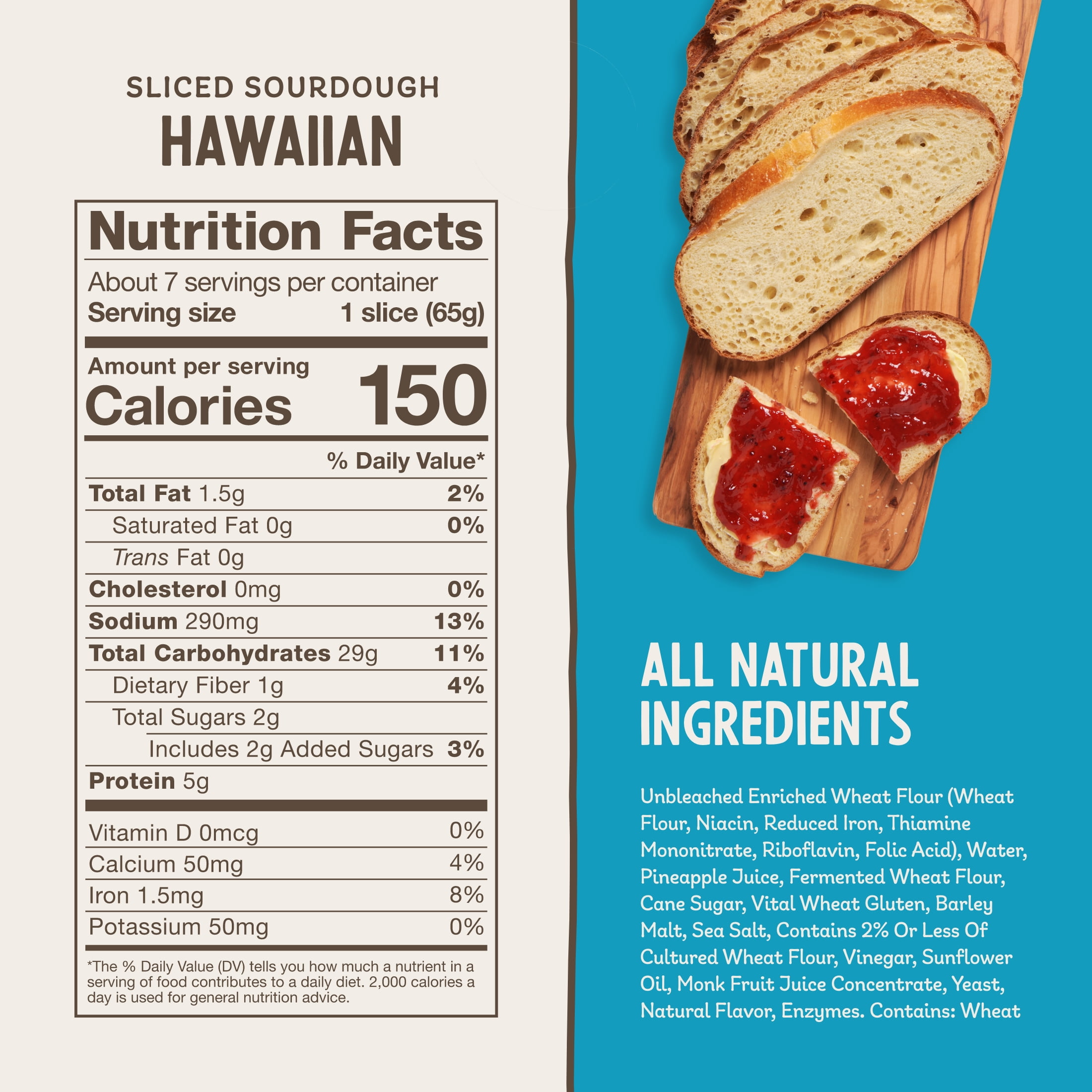 Essential Baking Hawaiian Sliced Sourdough Bread, Non-GMO, 16 oz