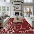 thumbnail image 3 of Large Area Rugs for Living Room Bedroom, Red Flowers 8'x10' Rug Washable Carpet Runner Indoor Outdoor, Spring Floral Botanical Modern Art Non Slip Floor Mats Rug for Kitchen, Patio, 3 of 8