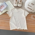 thumbnail image 5 of PEASKJP Baby Top Shirts for Girl Casual Girl's Short Sleeve Graphic T Shirt Halloween Shirts (Beige,5-6 Years), 5 of 7