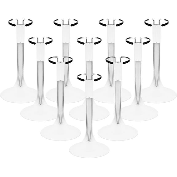 10 Pcs Doll Stand Adjustable Doll Display Stand, Action Figure Stand Holder 1/6 Scale Doll Support Stand for 8" to 12" Doll Accessories (White)