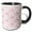 Black/White, variant on 3drose, Funny Crazy Flamingo Lady Beach Pattern for Pink Flamingo Lovers., 11oz Two-tone Yellow Mug