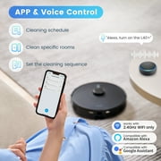 AIRROBO L40+ Robot Vacuum Cleaner and Mop Combo - 75-Day Self-Empty Bin, 240 Min Runtime, App and Voice Control