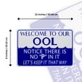 thumbnail image 6 of No P Pee in Ool Funny Tin Metal Swimming Pool Sign Hot Tub Spa Swim Deck Decor, 6 of 9