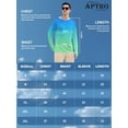 thumbnail image 6 of APTRO Men's UPF 50+ Sun Protection Hoodie Shirts Long Sleeve UV Outdoor Fishing Shirts SPF Rash Guard Shirts for Men Gradient Blue plus Green XL, 6 of 6