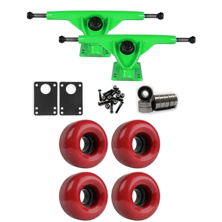 RKP Green Longboard Trucks Wheels Package 62mm x 38mm 83A 220C Red price history on PriceWatchPro