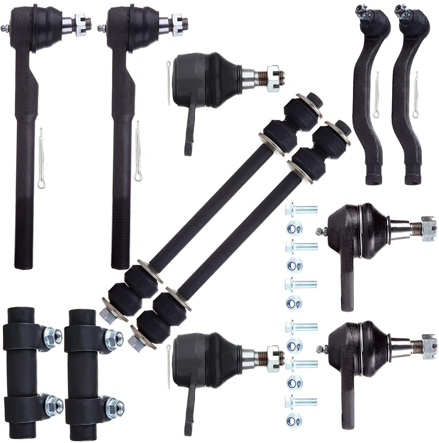 CCIYU Front Upper Lower Ball Joint Adjusting Sleeve Inner Outer Tie Rod