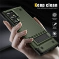 thumbnail image 7 of JTCASES for Samsung Galaxy S24 Ultra Case, Foldable Kickstand Heavy Duty Protective Rugged Hybird Anti-slip Shockproof/Drop Resistant PC TPU Shell for Samsung Galaxy S24 Ultra, Armygreen, 7 of 7