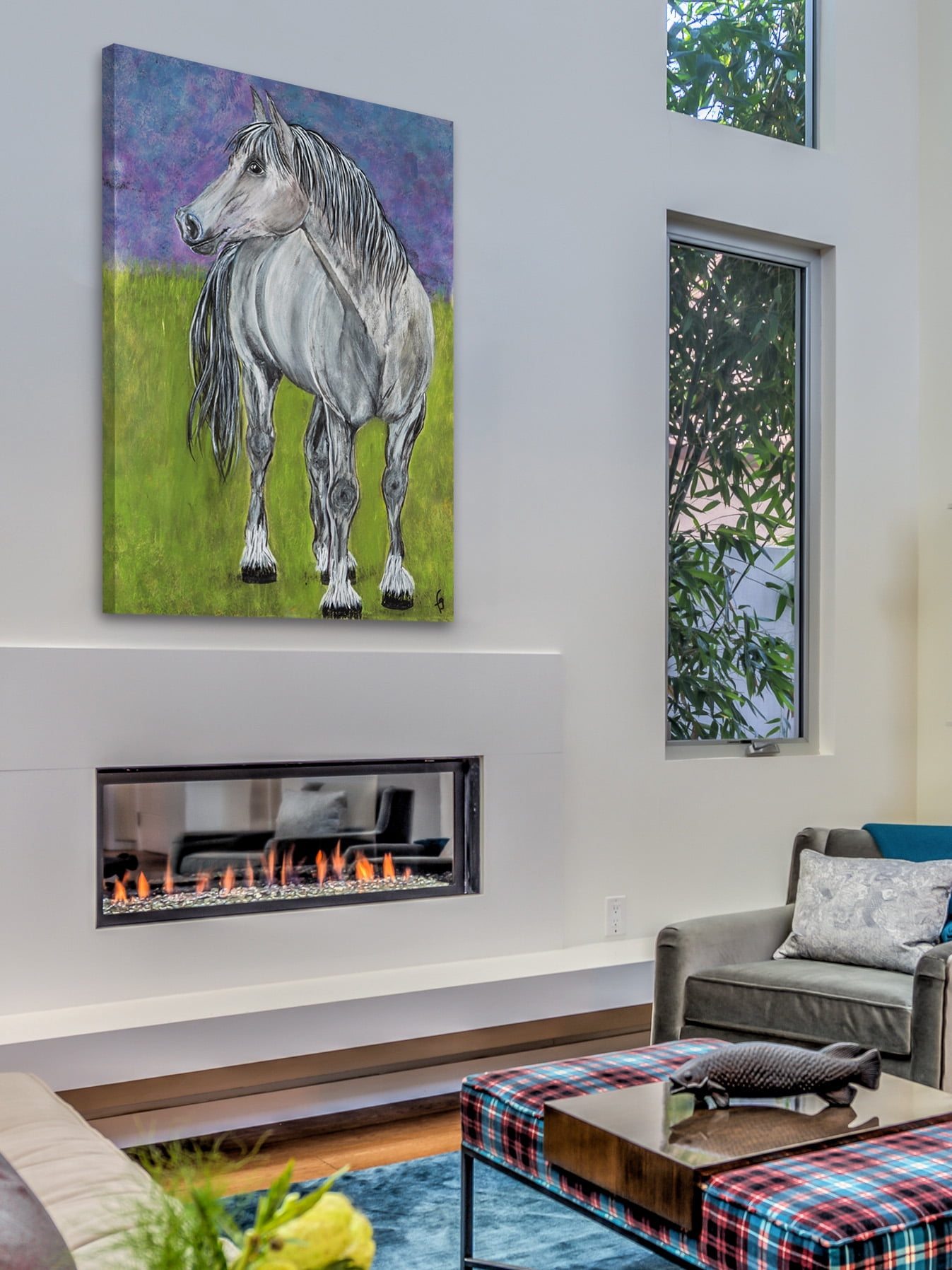 "Cyrus Belgium Horse" Painting Print on Wrapped Canvas