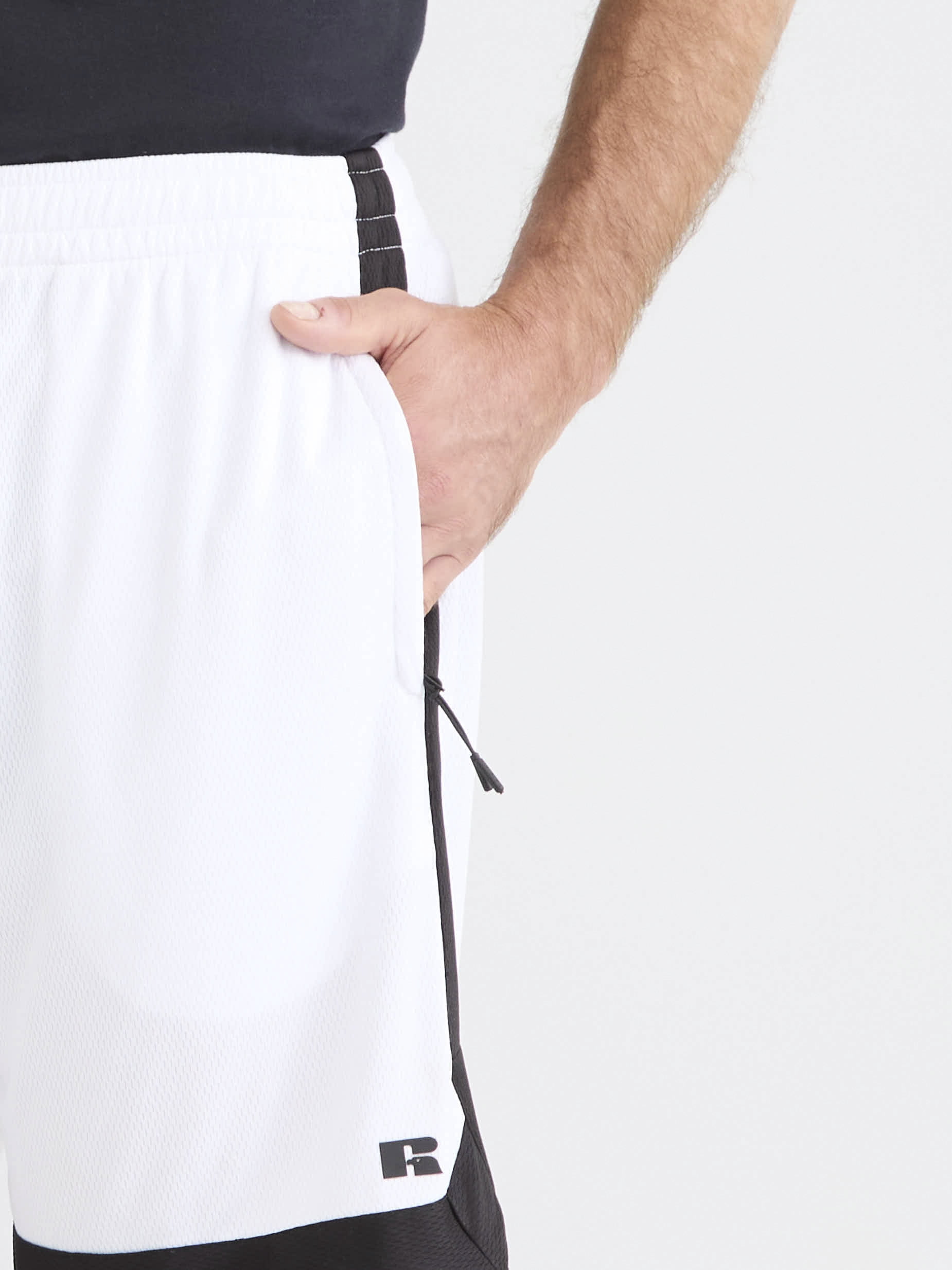 Russell Athletic Men's Colorblock Basketball Shorts, 8" Inseam, Sizes S-2XL