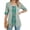 Green, variant on Women Square Neck Two Piece Look T Shirt Loose Fit Summer Casual Top