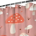 thumbnail image 4 of Woodland Mushroom Shower Curtain - Whimsical Mushroom & Magical Forest Mushrooms Design 72x84 Inch Hotel Style Bathroom Curtain with Metal Grommets, 4 of 5