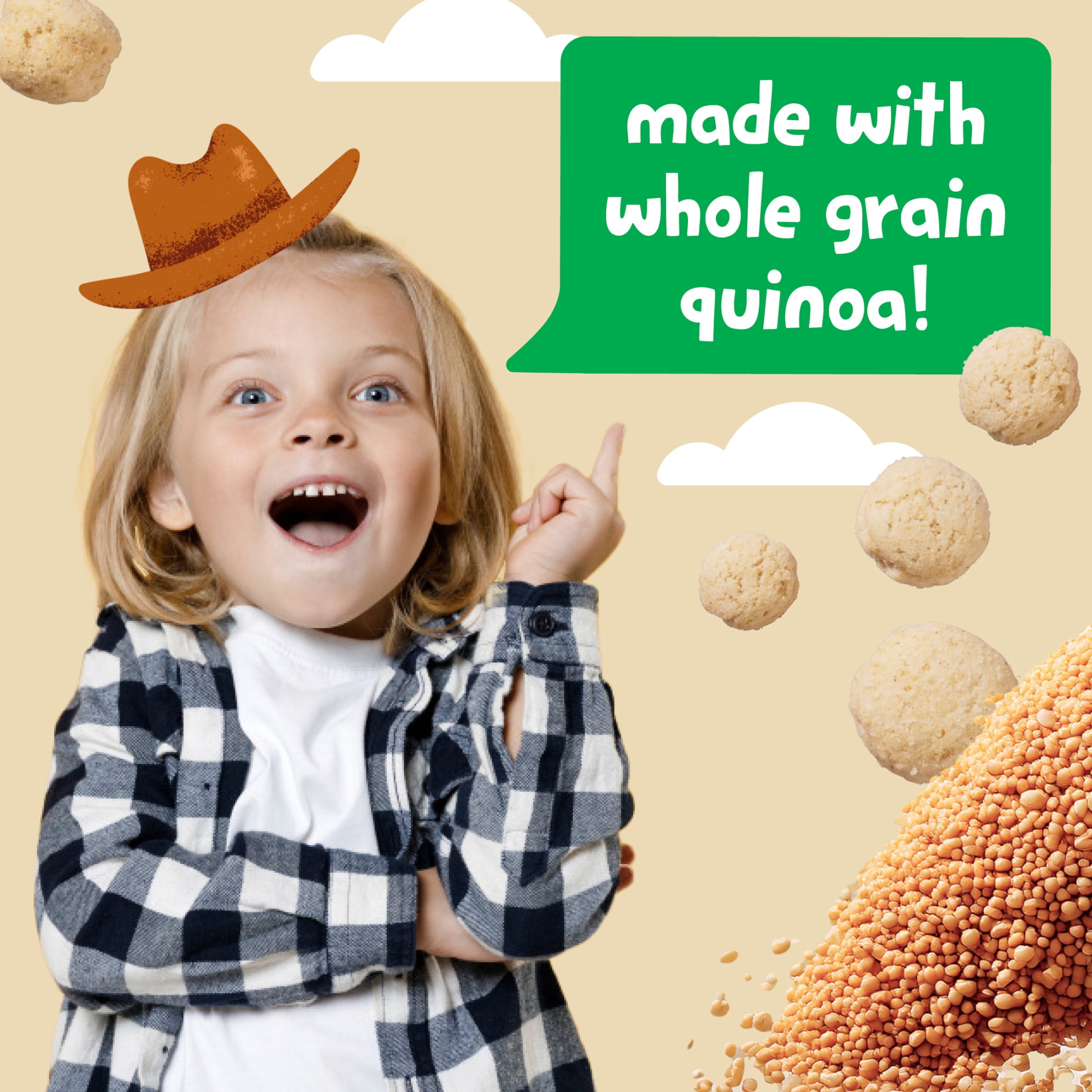 (2 pack) Get'ems from Gerber Carrot Ranch Roundos Puffs Snacks, Kids Snack Made with Whole Grain Quinoa, Calcium to Support Strong Bones 2.25 oz
