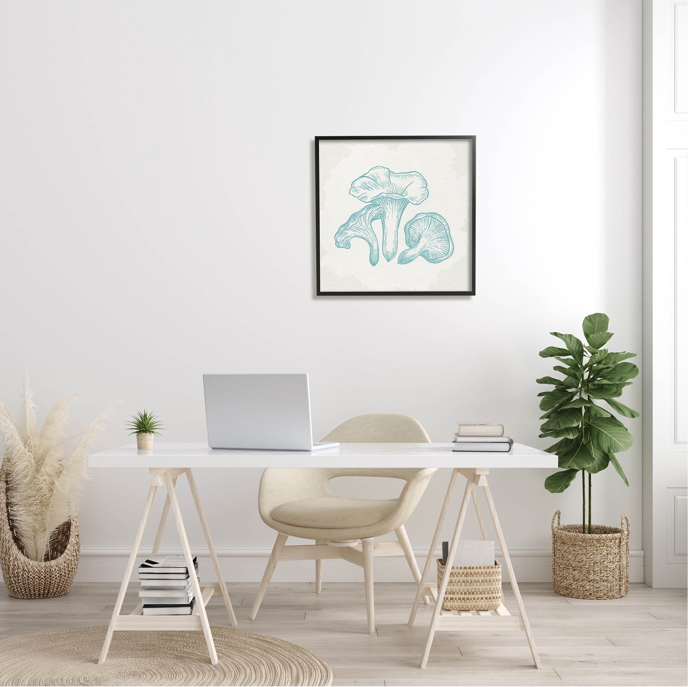 Stupell Industries Detailed Mushroom Specimen Botanicals Graphic Art Black Framed Art Print Wall Art, Design by Kim Allen