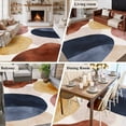 thumbnail image 6 of Area Rug 72×108in, Mid Century Abstract Geometric Floor Carpet Living Room Rug, Color Block Terracotta Aesthetic Non-Slip Welcome Mat Indoor Rugs for Bedroom Dining Room, 6 of 9
