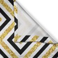 thumbnail image 3 of Ambesonne Geometric Kitchen Curtains, Contemporary Design, 55"x39", White Black and Yellow, 3 of 3