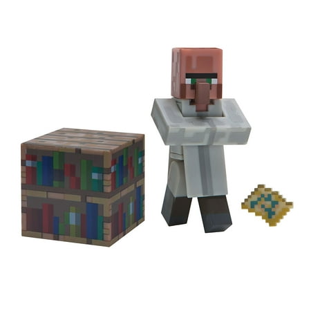 Upc 681326164968 Minecraft Villager Librarian Figure Pack Action