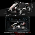 thumbnail image 6 of Lumiparty 24V Electric Drift Go Kart for Kids, Ride Car with Adjustable Seat & 7.5MPH Speed, EVA Silent Wheels, Parent-Safety Certified Ride-On Toy, White, 6 of 7