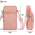 thumbnail image 4 of Spencer Nylon Crossbody Cell Phone Purse Mini Messenger Shoulder Strap Wallet Pouch Sports Armband Bag for Women (7.5*3.9*2.0inch, Black）, 4 of 8