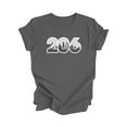 thumbnail image 1 of 206 Seattle Washington USA Area Code City Skyline Gift - Unisex T-Shirt - Inspired X, 1 of 1