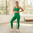 thumbnail image 2 of COUVER Women's Seamless 5.5 Inch Extra Wide Waistband High Rise Leggings Green One Size, 2 of 6