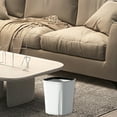 thumbnail image 3 of ChicYu Thickened Carry Handle Trash Can for Living Room Toilet Kitchen High-Capacity Paper Recycling Bin Reinforced Grip Ergonomic Handle White, 3 of 6