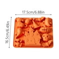 thumbnail image 3 of Food Grade Halloween Silicone Baking Mold 10 Cavity Pumpkin Bat Shape Non Stick Candy Jelly Cake Mould, 3 of 6