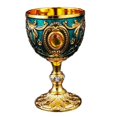 thumbnail image 4 of Fiocias Vintage Chalice Medieval Goblet 30ml Wedding Reusable Novelty Multipurpose Small blue, 4 of 9