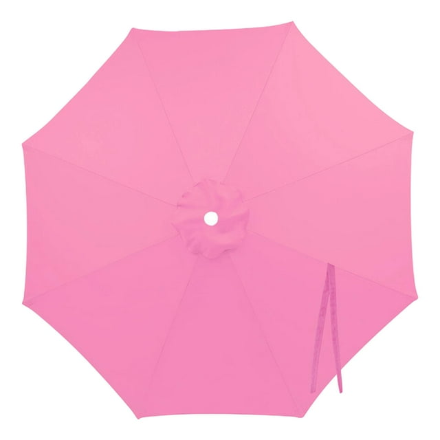 koolsoo Outdoor Umbrella Canopy 6 Ribs Sun Shade Umbrella Canopy for Yard Pool Beach Pink 270cm