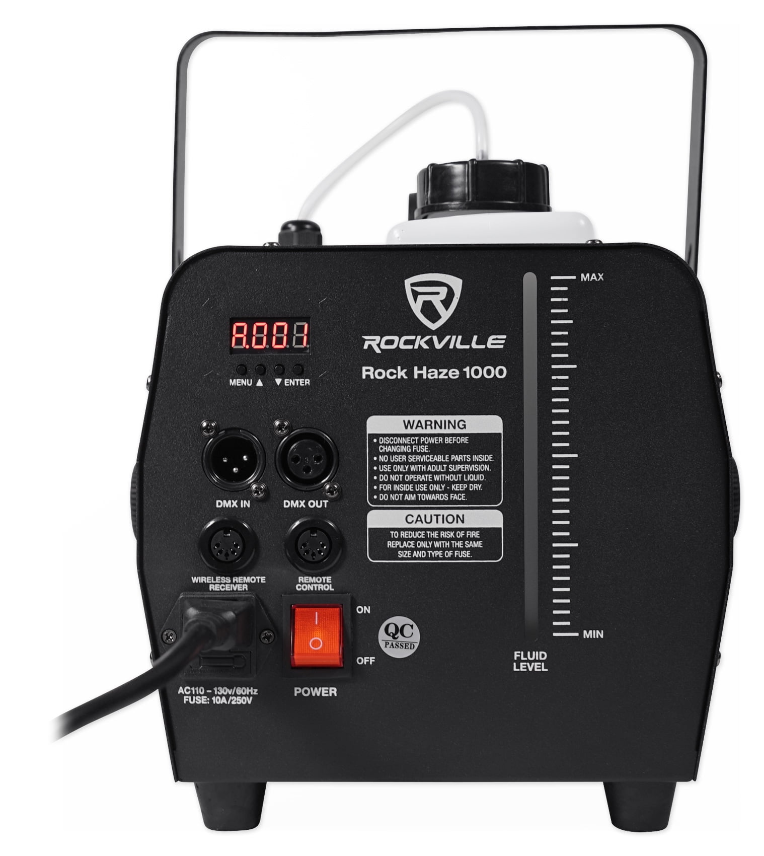 Rockville ROCKHAZE 1000 CFM DMX Hazer Machine Water Based DJ/Club Haze+2 Remotes