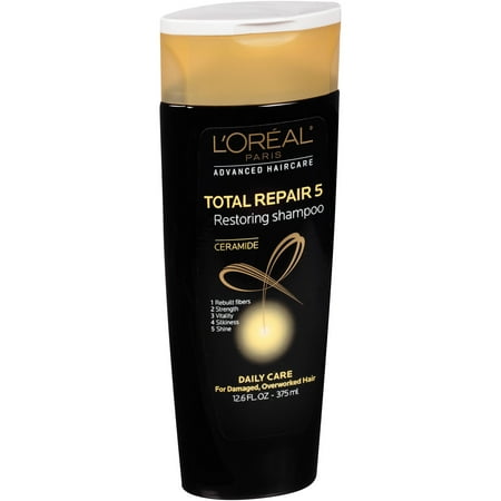 L'Oreal Paris Advanced Haircare Total Repair 5 Restoring Shampoo, 12.6 fl oz