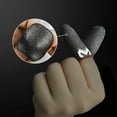 thumbnail image 3 of Deyuer 1 Pair Finger Sleeve Breathable Sensitive Sweat-proof Faux Silver Fiber Gaming Finger Cover for PUBG Mobile Game, 3 of 8