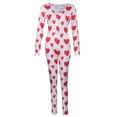 thumbnail image 4 of Mono con estampado Sexy para el Día de San Valentín para mujer, ropa de dormir de manga larga, Bodycon, pelele, pantalones, pijamas de una pieza, 4 of 4
