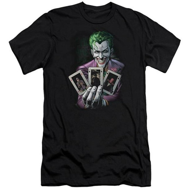 T-Shirt Batman 3 à Manches Courtes pour Adulte 30-1&44; Noir - Petit