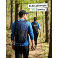 thumbnail image 3 of Small 20L Hiking Daypack with Phone Pocket, Hydration Bladder Holder, Breathable Backpanel, and 5 Pockets in Blue, 3 of 7