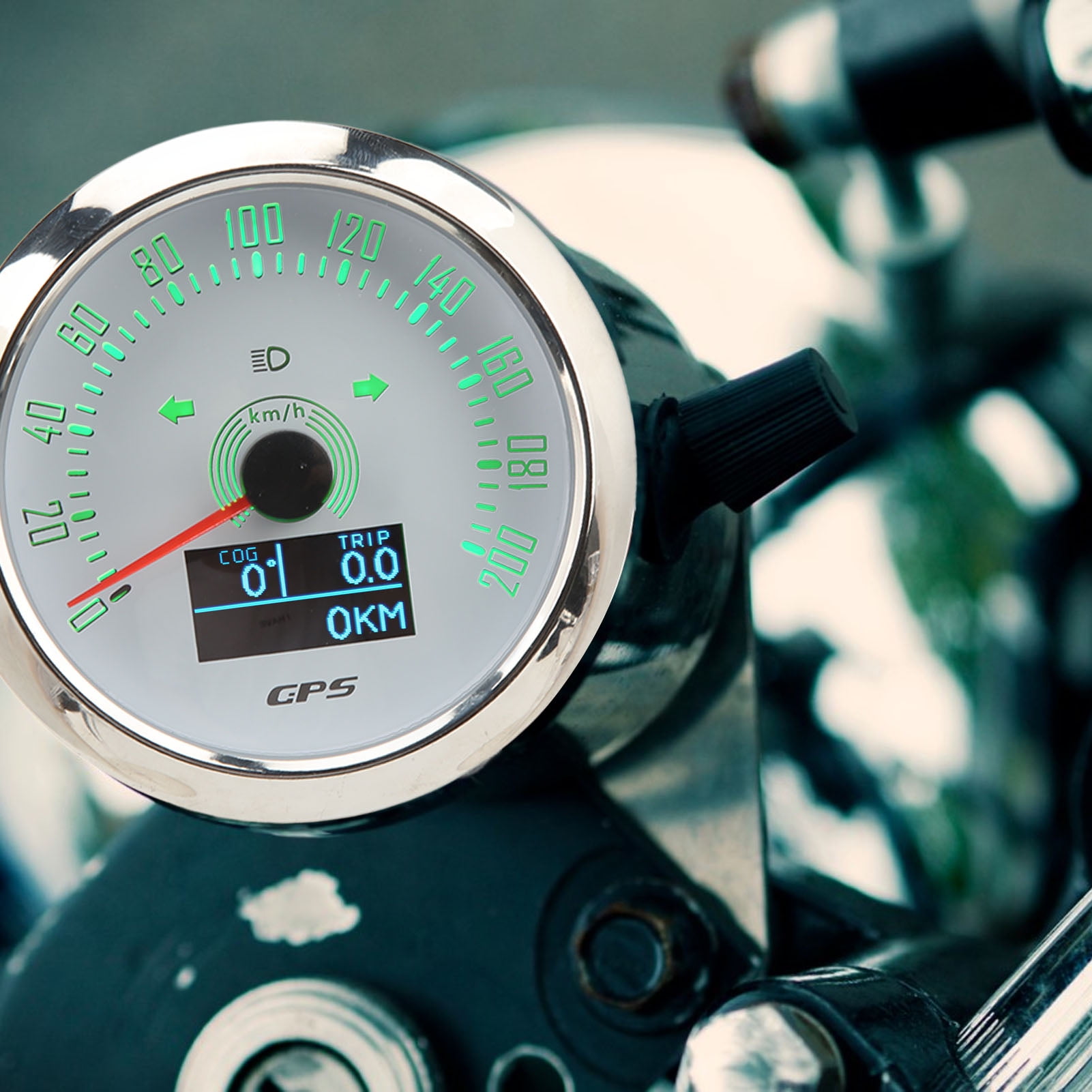 Tachymètre GPS 3 en 1 200MPH 85mm DIOCHE - Rétroéclairé 7 couleurs