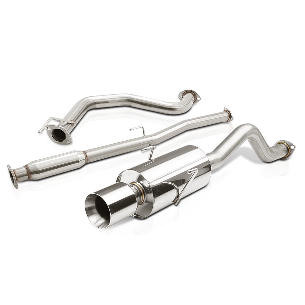 SCITOO CBEAI942RSBT Exhaust System Muffler Pipe 4 Burnt Tip Stainless Exhaust Manifold Set Fit for Acura Integra 1994-2001 