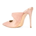 thumbnail image 3 of YDN Women Graceful Pointy Closed Toe Stiletto High Heel Mules Slip On Backless Pumps Clogs Slide Sandals Shoes Size 12 Pink, 3 of 4