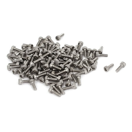 

Unique Bargains 100pcs 6mm Long M1.6x5mm Stainless Steel Hex Socket Head Cap Screws 0.35mm Pitch