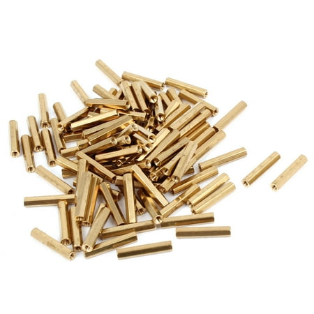 Net Nuts - 100 Pcs M2x16 Hexagonal Net Nut Female Brass Standoff Spacer for CCTV Camera