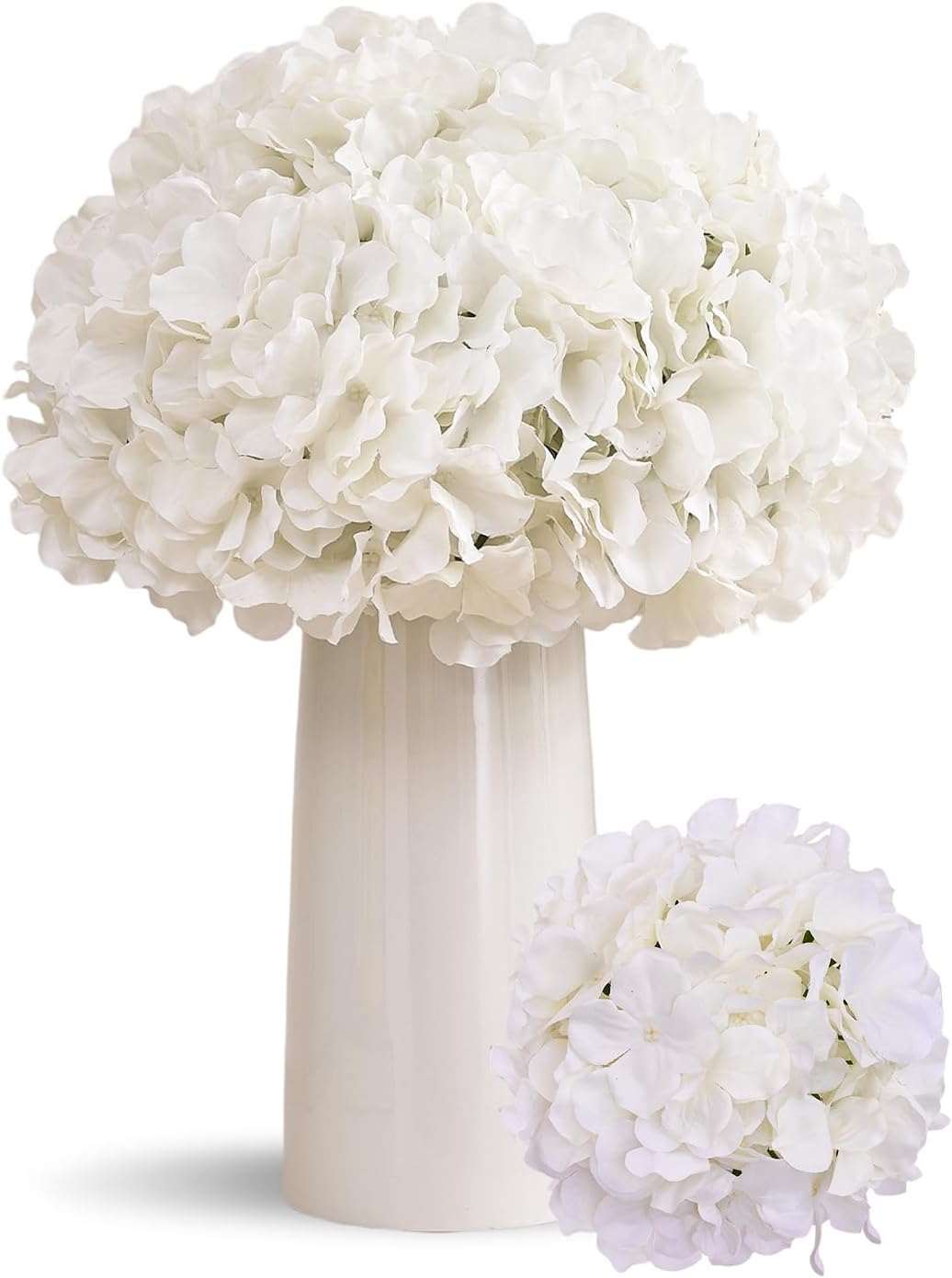 100 PCS Ivory Hydrangea Artificial Flowers
