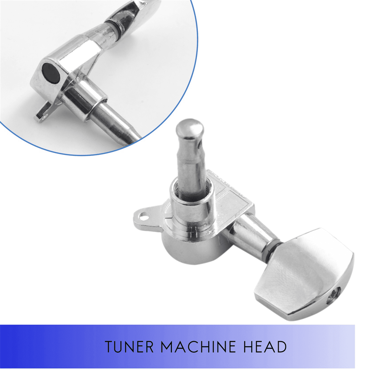 18 Pieces Silver Acoustic Guitar Machine Heads Knobs Guitar String Tuning Peg Tuner(9 for Left + 9 for Right)
