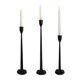 thumbnail image 1 of Portavelas cónico de hierro – Portavelas decorativo – Candelabro para boda, comedor, fiesta, juego 3 (negro), 1 of 1