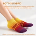 thumbnail image 2 of OpetHome 6 Pairs Colorful Striped Low-Cut Round Toe Socks, Unisex Daily Athletic Socks for Cycling Running Walking Travel Medium, 2 of 5
