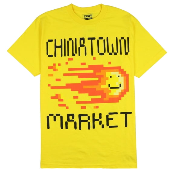 Chinatown Market Men's Arcade Fireball T-Shirt X-Large Yellow Orange Black