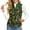 Christmas Tree Bell Pattern, variant on with Pockets Outerwear Vest Coats for Fall Work, Cow Print Polyester Fabric Lightweight Women's quilted jacket vest