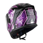 1Storm Motorcycle Street Bike Modular/Flip up Dual Visor Sun Shield Full Face Helmet: HJK920 Butterfly Pink