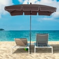 thumbnail image 2 of Outsunny Parasol Rectangulaire de Patio 6,5 X 4 Pi en Aluminium, Inclinable et Ajustable, Parasol de Jardin, Pare-Soleil, Auvent Extérieur, Café, 2 of 9