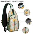 thumbnail image 2 of Sling Backpack Small BackpackCrossbody Sling Bag for Men Women Travelers Mushroom, 2 of 6