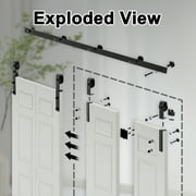24 X 84 Closet style Paintable 6 Lattice Shapes Interior Bi-Fold Barn Door With Installation Hardware Kit
