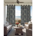 thumbnail image 3 of Blue Boho Blackout Curtains 54 Inch Length 2 Panels Set for Living Room Bedroom, Vintage Ethnic Tribe Abstract Art Floral Room Darkening Window Curtains Thermal Insulated Black Out Curtain 52"x54", 3 of 8